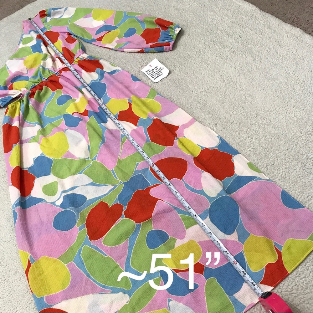 ASOS One Shoulder Midi Dress Cut Out Retro Abstract Print Multicolor Size 6 - Picture 10 of 14